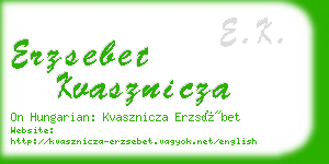 erzsebet kvasznicza business card